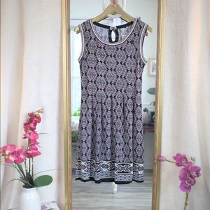 NWT Max Studio Pleated Stretchy Printed Mini Dress